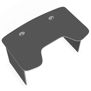 Игровой компьютерный стол SKILLL STG 1385.1, антрацит/металлик, 1360х850х750 мм
